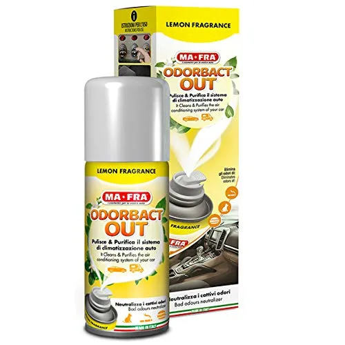 Mafra Odorbact Out Lemon Fragrance Reinigungsspray für Klimaanlagen, neutralisiert schlechte Gerüche und hinterlässt einen angenehmen Zitronenduft, 150 ml