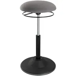 LogiLink Fitness-Hocker EO0022, grau - Ergonomischer Bürostuhl mit Pendelfunktion, fördert eine dynamische Sitzweise und entlastet Rücken und Beine. Stufenlos höhenverstellbar für individuellen Komfort.