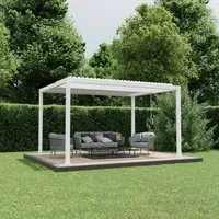 Produktbild Ximax Pergola Shade Aluminium 300 cm x 400 cm Weiß mit Beleuchtung