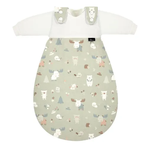 Alvi Baby-Mäxchen 3-teilig Schlafsack mit Innensack Baby Forest Größe 56/62 - Babyschlafsäcke aus 100% Baumwolle, mit kuscheliger Vliesfüllung für optimalen Schlafkomfort und Sicherheit Ihres Babys.