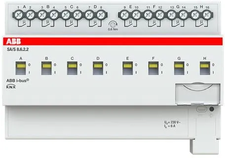 ABB SA/S8.6.2.2 Schaltaktor - 8-fach Schaltaktor mit 6 A, ideal für die intelligente Steuerung von Licht und Geräten in Smart Homes