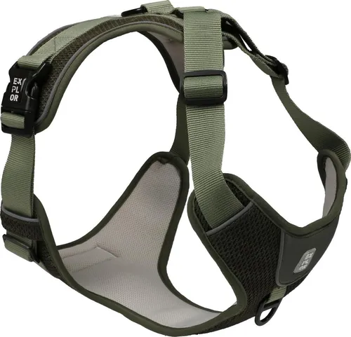 Duvoplus EXPLOR Ultimate Fit No-Pull-Geschirr - Ergonomisches Design in Undercover Green, Größe L - Hundegeschirre mit optimaler Bewegungsfreiheit und gleichmäßiger Druckverteilung. Ideal für Stadtspaziergänge und Outdoor-Abenteuer, schützt es lebenswichtige Organe und bietet Sicherheit im Straßenverkehr.