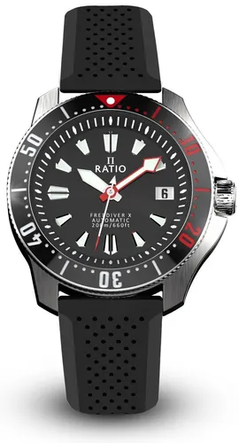 Ratio FreeDiver X Automatische Taucher Schwarz Zifferblatt RTX001 200M Herrenuhr