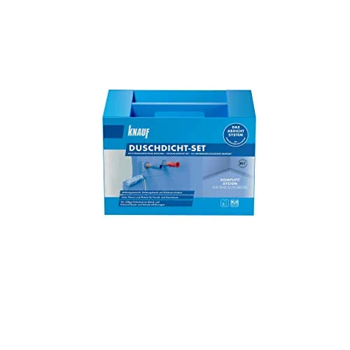 Knauf Duschdicht-Set – Flexibles Abdichtungs-System für Duschkabinen - Wasserabdichtungen: Praktisches Set für dauerelastische Abdichtung bis 4 qm, rissüberbrückend bis 2 mm, ideal für Boden- und Wand-Heizungen.