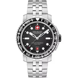 Swiss Military Hanowa SMWGH0001760 Black Marlin Herrenuhr - Armbanduhr für Herren mit 20 ATM Wasserdichtigkeit, robustem Edelstahlband und edlem blauen Zifferblatt - ideal für Abenteuer und den Alltag