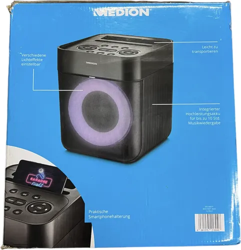 MEDION Tragbares Bluetooth-Soundsystem Karaoke LIFE E61177