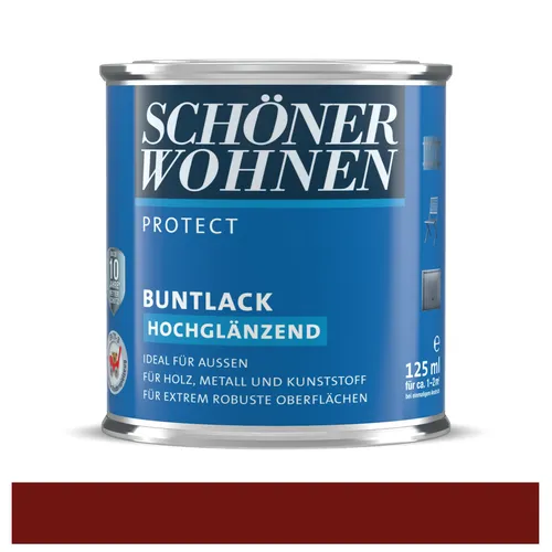 Schöner Wohnen Protect Buntlack Rubinrot (RAL 3003) hochglänzend 125 ml