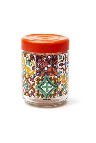 Excelsa Lissabon Vorratsglas mit Deckel, 800 ml, Glas von Excelsa