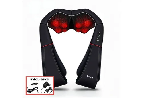 smartEC Shiatsu-Massagegerät Shiatsu Nacken-Schulter-Massagegerät mit HeatFlow inkl. Autoadapter