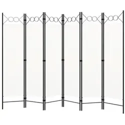vidaXL 6-tlg. Raumteiler Weiß 240x180 cm von vidaXL