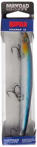 Rapala - MaxRap Angelköder - Angelzubehör mit aerodynamischem Profil - Salzwasser Spinnköder - Lauftiefe 0,3-0,9m - Fischköder 11cm, 13g - Hergestellt in Estland - Flake Blue