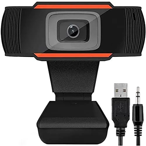 Retoo Webcam mit Mikrofon mit Klarer Stereo-Sound und mit automatischer Lichtkorrektur, Webkamera USB-Anschluss Plug & Play, USB 2.0 Kamera für Skype, FaceTime, Hangouts, Zoom (Schwarz 1280x480)