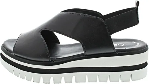 Gabor Damen Plateausandalen - Bequeme Sommerschuhe für Freizeit und Strand - Wanderschuhe: Bequeme Plateausandalen aus Glattleder mit dickem PU-Absatz für optimalen Komfort und Stil in der Freizeit.
