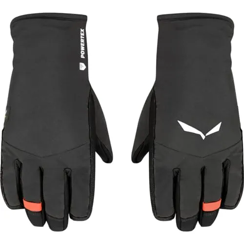 Salewa Ortles Powertex Tirolwool® Responsive Handschuhe für Damen, Schwarz, 6/S