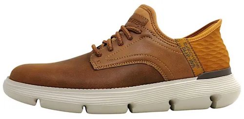 Skechers Garza Gervin Slip-On Beige WTN EU 41 - Slipper & Loafer – Bequeme und stylische Herrenschuhe aus Leder mit Schnellschnürsystem für mühelosen Komfort und zeitlosen Stil.