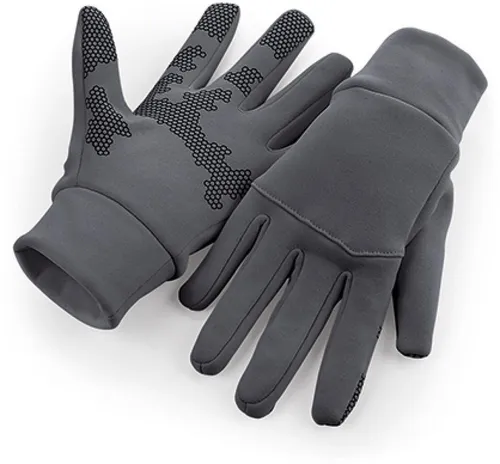 Beechfield® Winter-Arbeitshandschuhe Softshell Sports Tech Gloves - Leichte und winddichte Softshell-Handschuhe mit ergonomischer Passform. Ideal für kalte Tage und kompatibel mit Touchscreen-Geräten. Praktisch für den täglichen Einsatz.