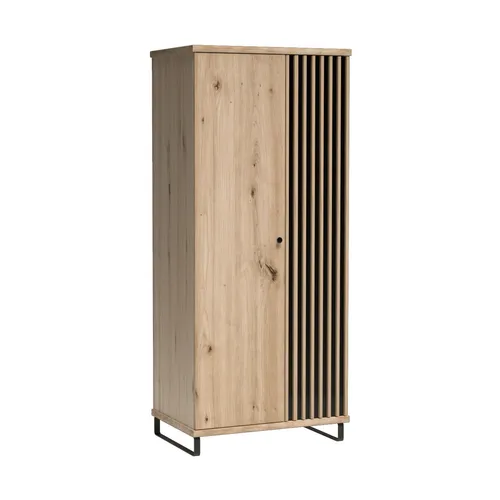 Beautysofa Kleiderschrank CAYA C-1, 2-türig - Kleiderschrank im modernen Loft-Design mit Silent-Close-Funktion, variablen Einlegeböden und der Wahl von eleganten Metallfüßen für eine leichte Reinigung.