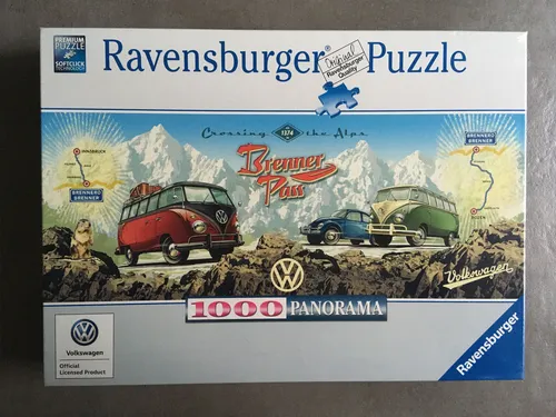 Ravensburger 1000 Teile Panorama Puzzle - Mit dem VW Bulli über den Brenner -NEU