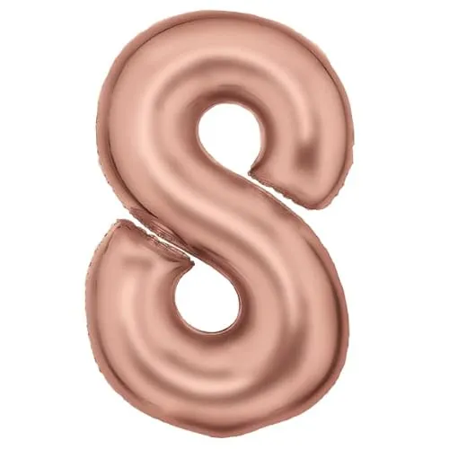 Amscan Große Zahl 8 Silk Lustre roségold Folienballon N34 verpackt 86 cm