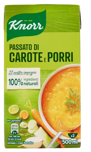 Knorr Passato di Carote e Porri Püree aus Karotten und Lauch Suppen 500ml