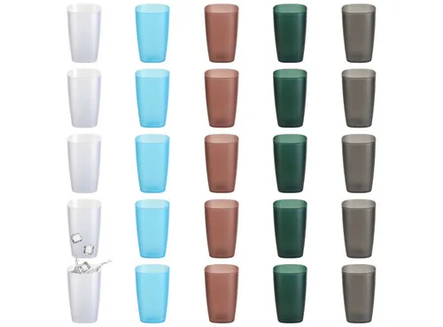 Engelland Mehrwegbecher Set, 250 ml, 25-tlg., bruchfest und stapelbar - Praktisches Set von stabilen Mehrwegbechern in stilvollen Pastellfarben. Ideal für Partys, Garten oder Camping. Die bruchfesten Becher sind wiederverwendbar und spülmaschinengeeignet – für umweltbewussten Genuss!