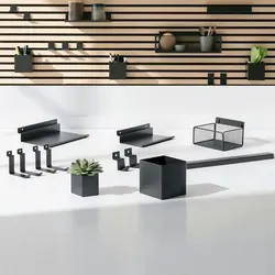 Küchen-Organizer-Set aus Metall, Schwarz von Steinmine - Designmanufaktur