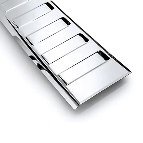 Edelstahl Ladekantenschutz für Skoda Fabia 3 Kombi FL - Hochwertiger Stoßfängerabdeckung aus rostfreiem Edelstahl, passgenau und selbstklebend für optimalen Kratzschutz. Ideal für den Heckbereich Ihres Fahrzeugs.