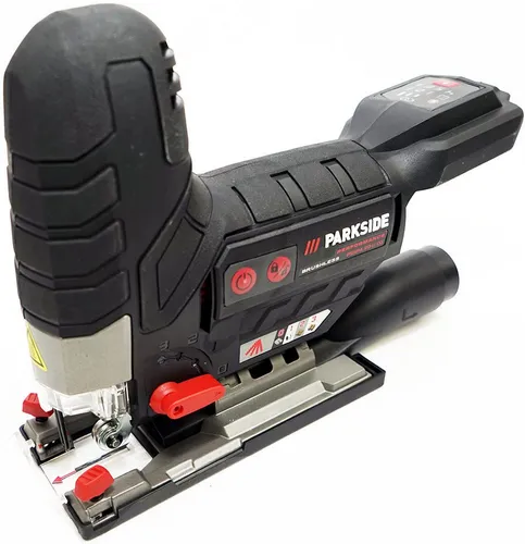 PARKSIDE PERFORMANCE® Akku-Stichsäge 20V PSSPA 20-Li D3 - Stichsägen mit bürstenlosem Motor für hohe Lebensdauer, 3-stufig einstellbarer Pendelhub und integrierter LED-Arbeitsleuchte. Ideal für präzise Schnitte in Holz und Metall.