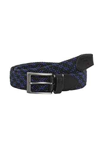 Redbridge Geflochtener Gürtel Elastisch Flexibel verstellbar Unisex Stretchgürtel Saxeblau-Schwarz 110
