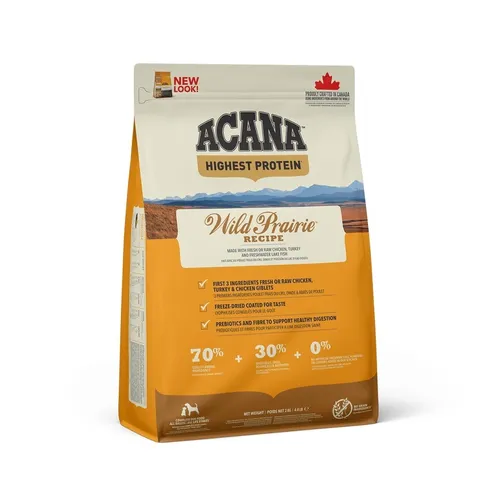 ACANA Wild Prairie Dog 2 kg - Premium Hundefutter mit hohem Geflügelanteil für adult Hunde, unterstützt die Gesundheit und Vitalität aller Rassen.