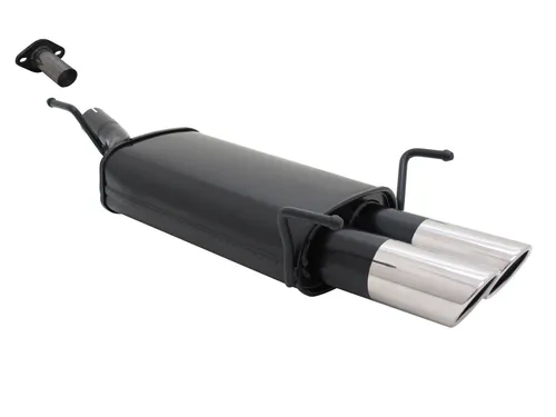 Novus Sportauspuff für Opel Astra G CC Fließheck 2x76mm SR-Design - Schalldämpfer mit sportlichem Design, verbessert den Klang und die Leistung Ihres Fahrzeugs für ein aufregendes Fahrerlebnis.