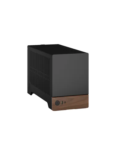 Fractal Design Terra Graphite - mITX Gaming Case mit Walnuss-Frontpanel, kompakt und leistungsstark mit PCIe 4.0 Riser Cable und USB Type-C