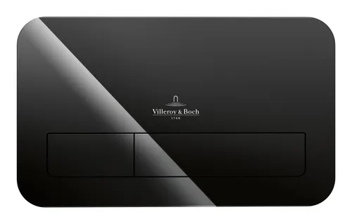 Villeroy & Boch Viconnect Betätigungsplatte 200G - Sanitärinstallation, aus Sicherheitsglas mit eleganter schwarzer Hochglanzoberfläche, perfekt für Villeroy & Boch Viconnect UP-Spülkästen
