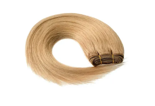 hair2heart Echthaar-Extension Glatte Echthaartresse #9/31 Lichtblond Gold-Asch 70cm