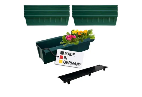 Dunkelgrüner Paletten Blumenkasten 10er Set von BURI