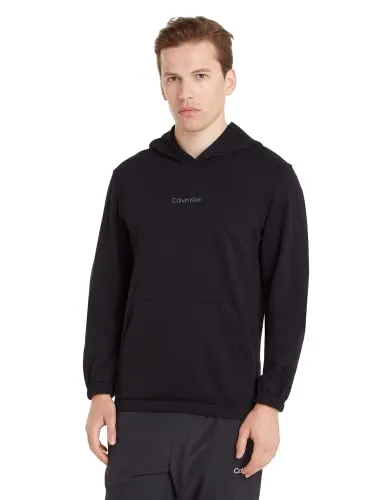 Calvin Klein Herren Pw-Hoodie Pullover, schwarz, Größe M - Hochwertiger Kapuzenpullover aus 72% Baumwolle, ideal für lässige Outfits und Komfort in Größe M.