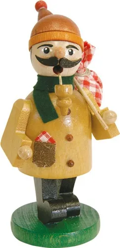 Richard Glaesser Räuchermännchen Wanderer 11cm - Nussknacker aus hochwertigem Holz, handgefertigte Erzgebirgskunst mit traditionellem Design für festliche Stimmung.