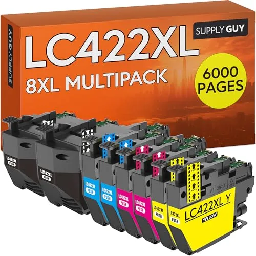 Supply Guy LC422XL Druckerpatronen kompatibel mit Brother LC422 LC422VAL Patronen passend für MFC-J5340DW MFC-J5740DW MFC-J6540DW MFC-J6940DW Multipack 8 Tintenpatronen