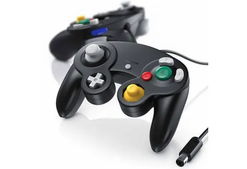 CSL Nintendo-Controller Spar-Set, 2 St. für GameCube/Wii - Controller mit Vibrationseffekten und ergonomischem Design, ideal für stundenlangen Spielspaß.