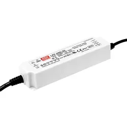 MW LPF-40-24 LED-Trafo 40W 24V DC - Treiber mit festen Anschlussleitungen, ideal für Innen- und Außenanwendungen, bietet Überlastschutz und ist IP67-zertifiziert für zuverlässige Leistung.