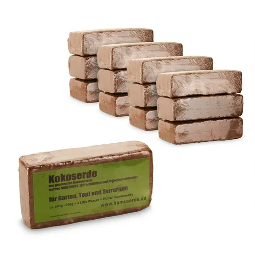 yayago Kokoserde 650g - Torffreie Blumenerde - Blumenerde aus 100% natürlichen Kokosfasern, torffrei und biologisch abbaubar. Ideal für Garten, Topf und Terrarium mit hoher Wasserspeicherkapazität für gesunde Pflanzen.