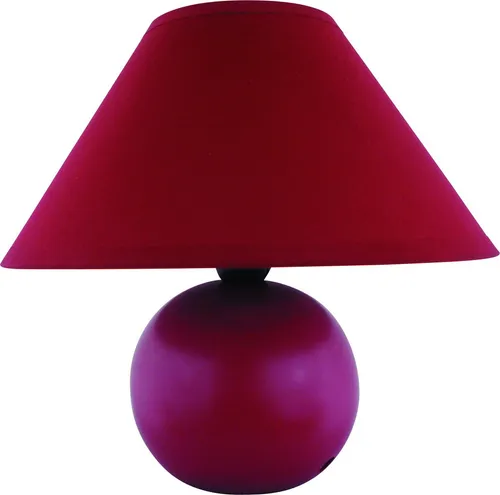 Rabalux 4906 Tischleuchte Ariel, E14, Keramik, rot, rund, Standard, ø200mm