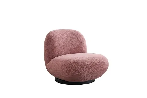 Emma Loungesessel aus Teddy Bouclé (Pink) in pink von le canapé