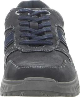 camel active Herren Sneaker Low 54WOA02 Dunkelblau 43 - Herren-Sneaker aus langlebigem Leder, atmungsaktiv mit herausnehmbarer Innensohle für individuellen Komfort und markanter Gummi-Außensohle für optimalen Halt.