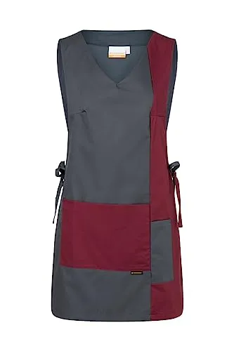 Karlowsky Überwurfkasack Marilies - 65% Polyester/35% Baumwolle - anthrazit/Bordeaux - Größe II