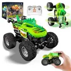 RC-Auto Mini Monstertruck Ferngesteuert, Hai Monster Truck mit Metallgehäuse - Grün