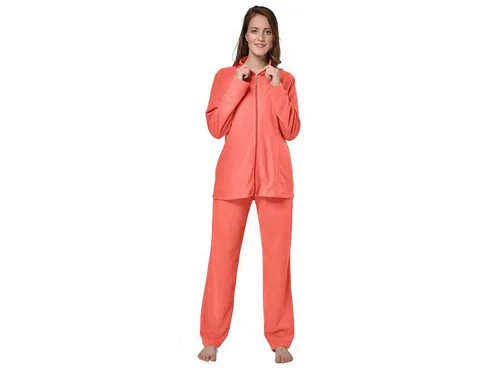 RAIKOU Damen Hausanzug - Eleganter einfarbiger Freizeitanzug in Rosa - Loungewear für Damen mit samtig-weichem Material, ideal für entspannte Tage zu Hause und bequem geschnitten für optimalen Tragekomfort.