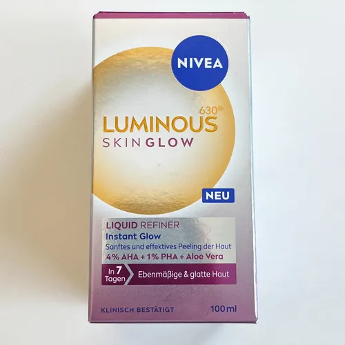 NIVEA Luminous 630 Skin Glow Liquid Refiner 100ml – AHA + PHA Peeling Pflege
