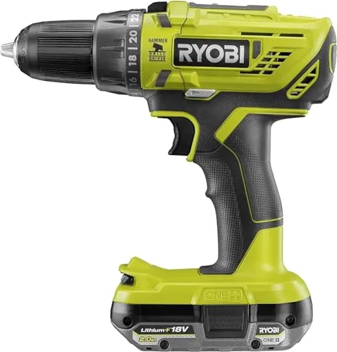 RYOBI 18 V ONE+ Akku-Schlagbohrschrauber R18PD32-1C20G von Ryobi