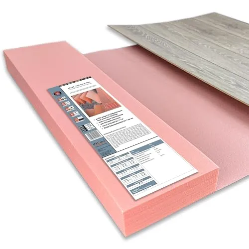 Laminat und Parkett Verlegeunteralge Trittschalldämmung für Fußbodenheizung uficell XPS-Quick PLUS, Stärke: 1,8 mm (1 Paket | 12,6 m²)